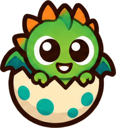 The dragon companion, still a hatchling in its egg